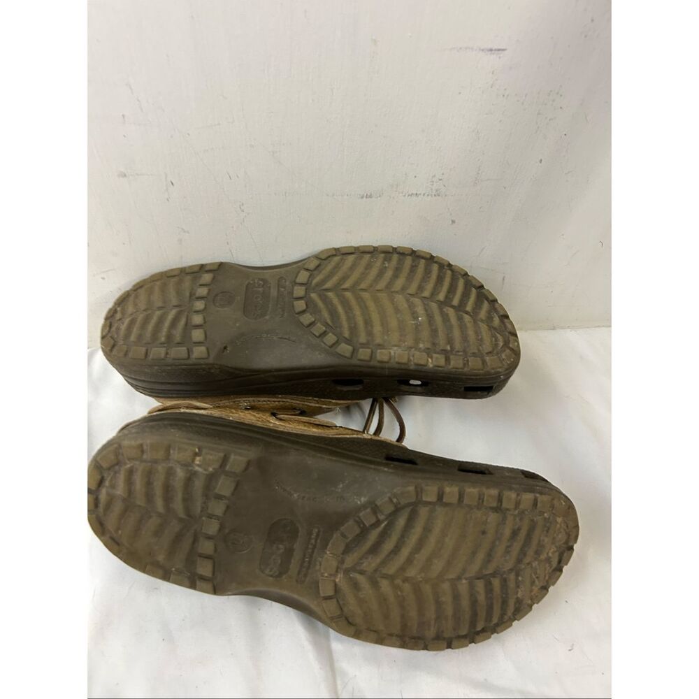 Crocs men’s brown boat shoes size 11‎ defect - Picture 6 of 10